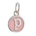 CP3080 P Pink Circle Letter Charm - Selah925.com