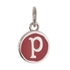 CP3080 P Red Circle Letter Charm - Selah925.com