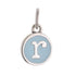 CP3080 R Baby Blue Circle Letter Charm - Selah925.com