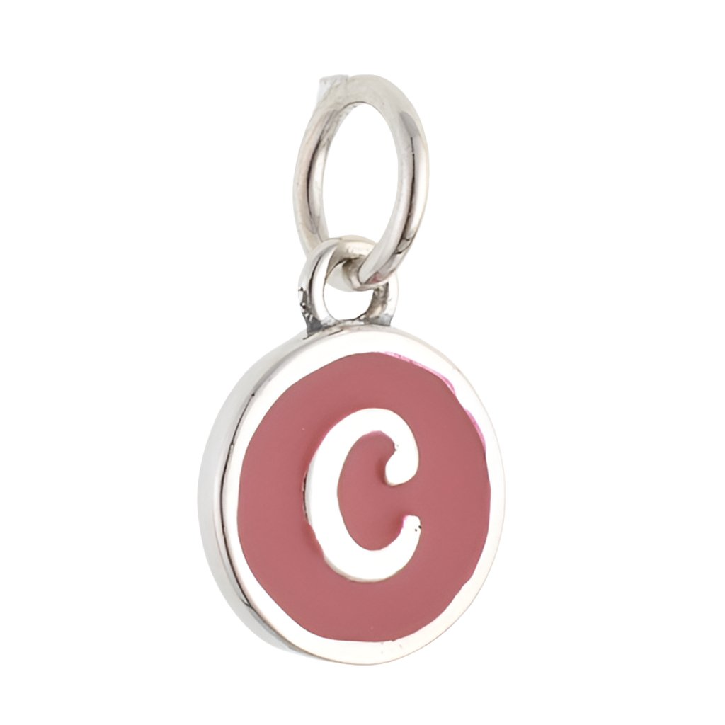 CP3080 Red Circle Letter C Charm - Selah925.com