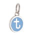 CP3080 T Blue Circle Letter Charm - Selah925.com