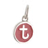 CP3080 T Red Circle Letter Charm - Selah925.com