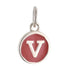 CP3080 V Red Circle Letter Charm - Selah925.com