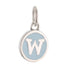 CP3080 W Baby Blue Circle Letter Charm - Selah925.com