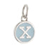 CP3080 X Baby Blue Circle Letter Charm - Selah925.com