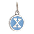 CP3080 X Blue Circle Letter Charm - Selah925.com