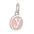 CP3080 Y Pink Circle Letter Charm - Selah925.com