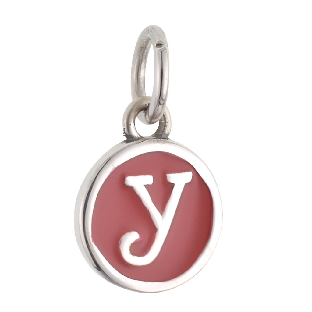 CP3080 Y Red Circle Letter Charm - Selah925.com