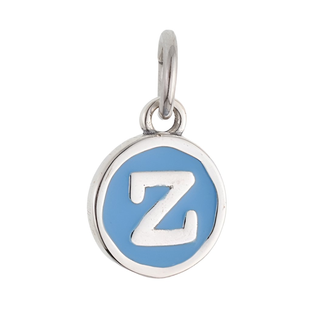 CP3080 Z Blue Circle Letter Charm - Selah925.com