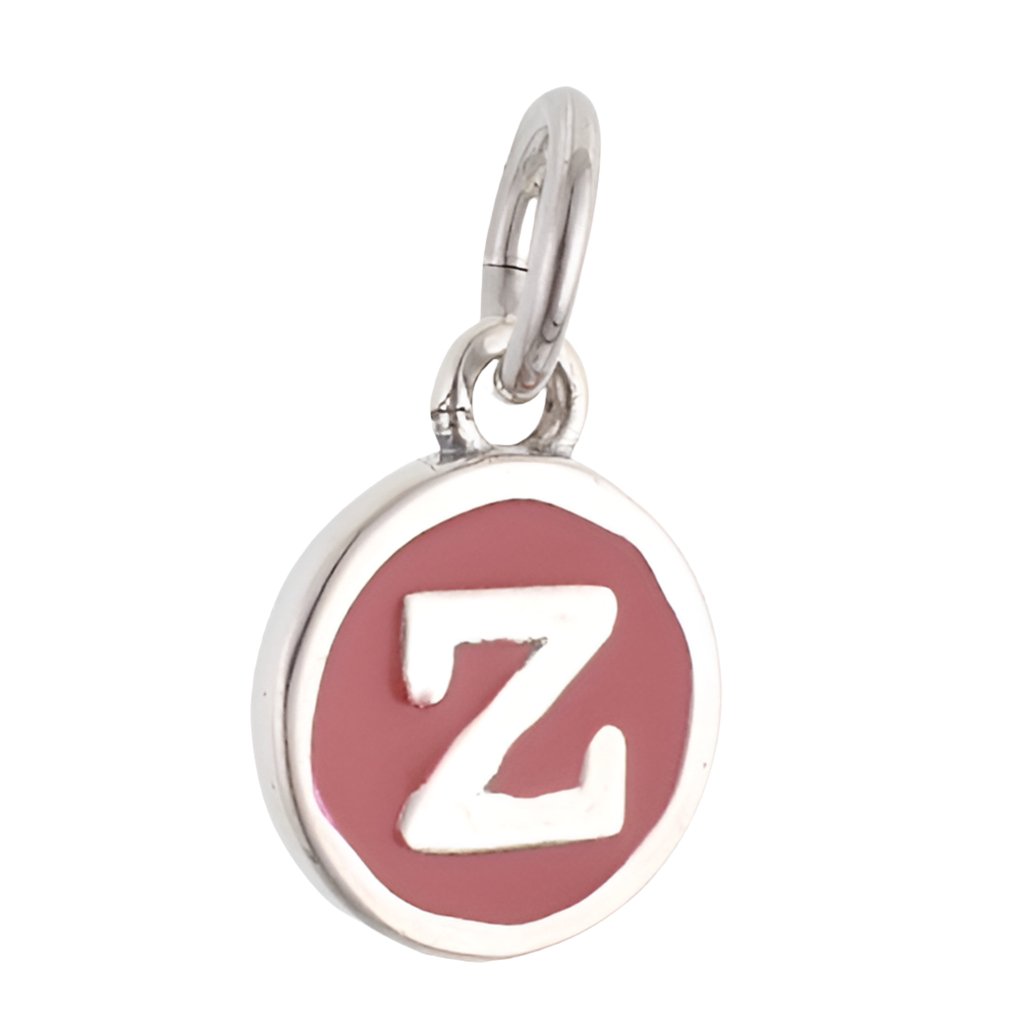 CP3080 Z Red Circle Letter Charm - Selah925.com