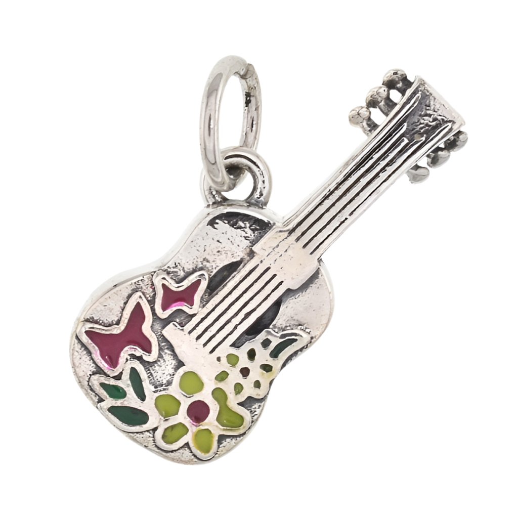 CP3088 Floral Guitar Charm - Selah925.com