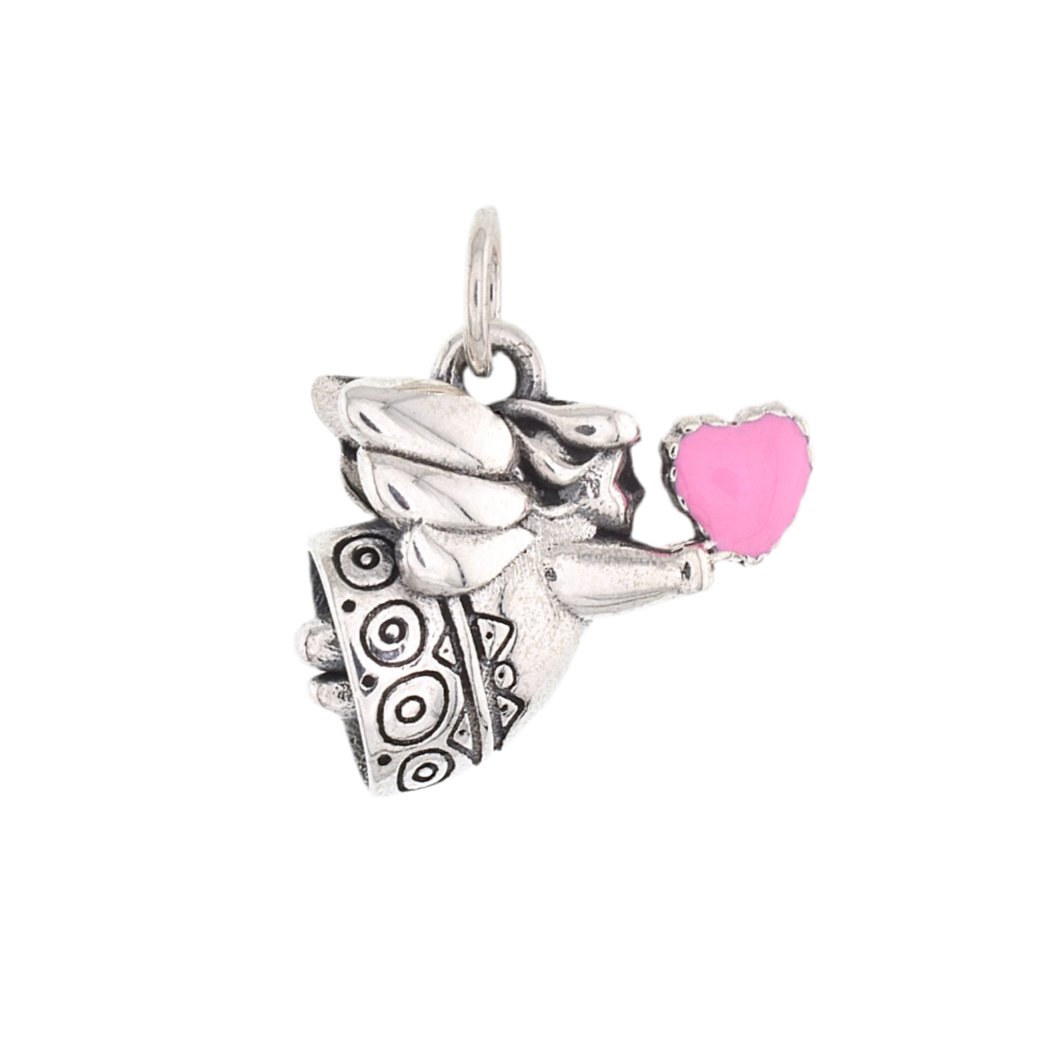 CP3091 Mini Hot Pink Angel Charm - Selah925.com