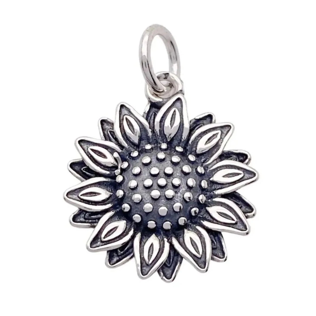 CP4007 Silver Sunflower Charm - www.Selah925.com