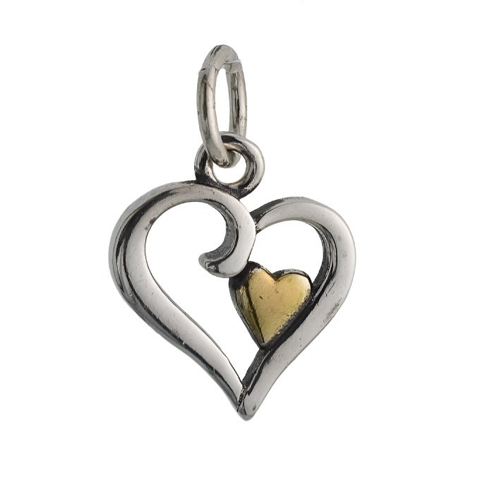 CP4008 14.3mm Gold Heart Charm - www.Selah925.com