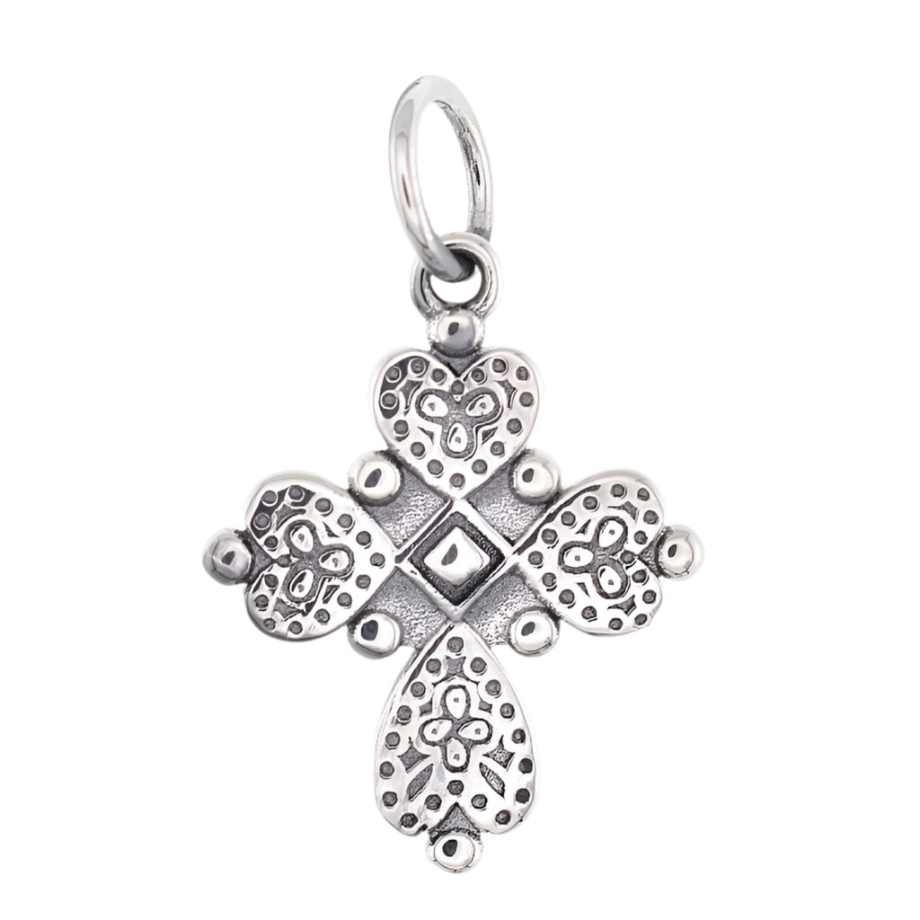 CP5018 Heart Cross Charm - Selah925.com