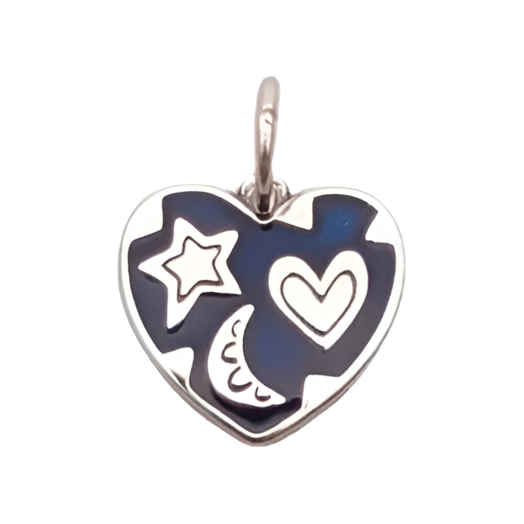 CP5020 Blue Heart Charm - Selah925.com