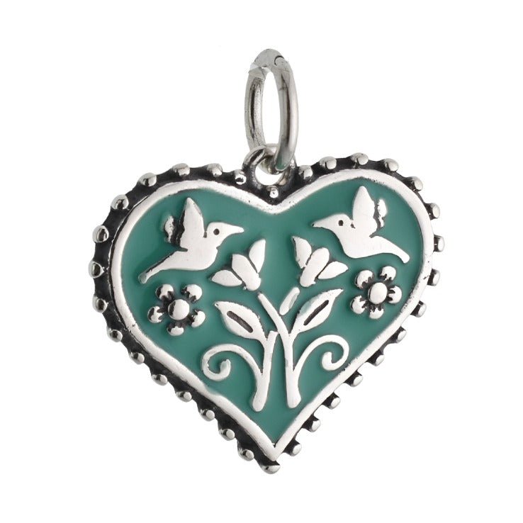 CP5060 Green Heart Charm - Selah925.com