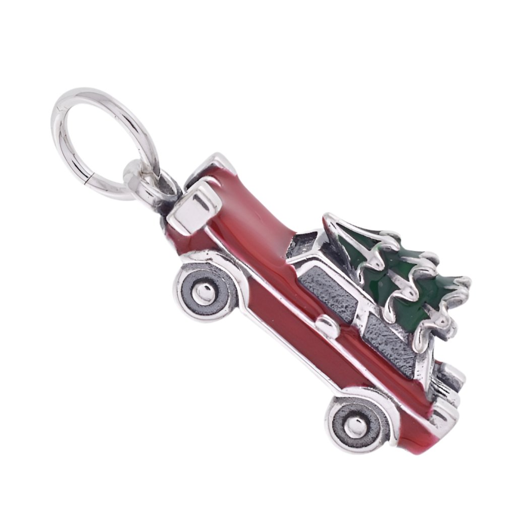 CP5242 Car &amp; Chrismas Tree Charm - Selah925.com