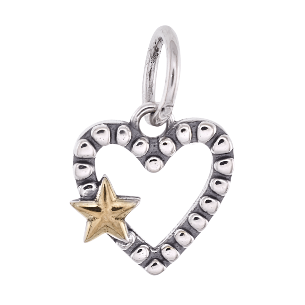 CP5250 Mini Star Heart Charm - Selah925.com