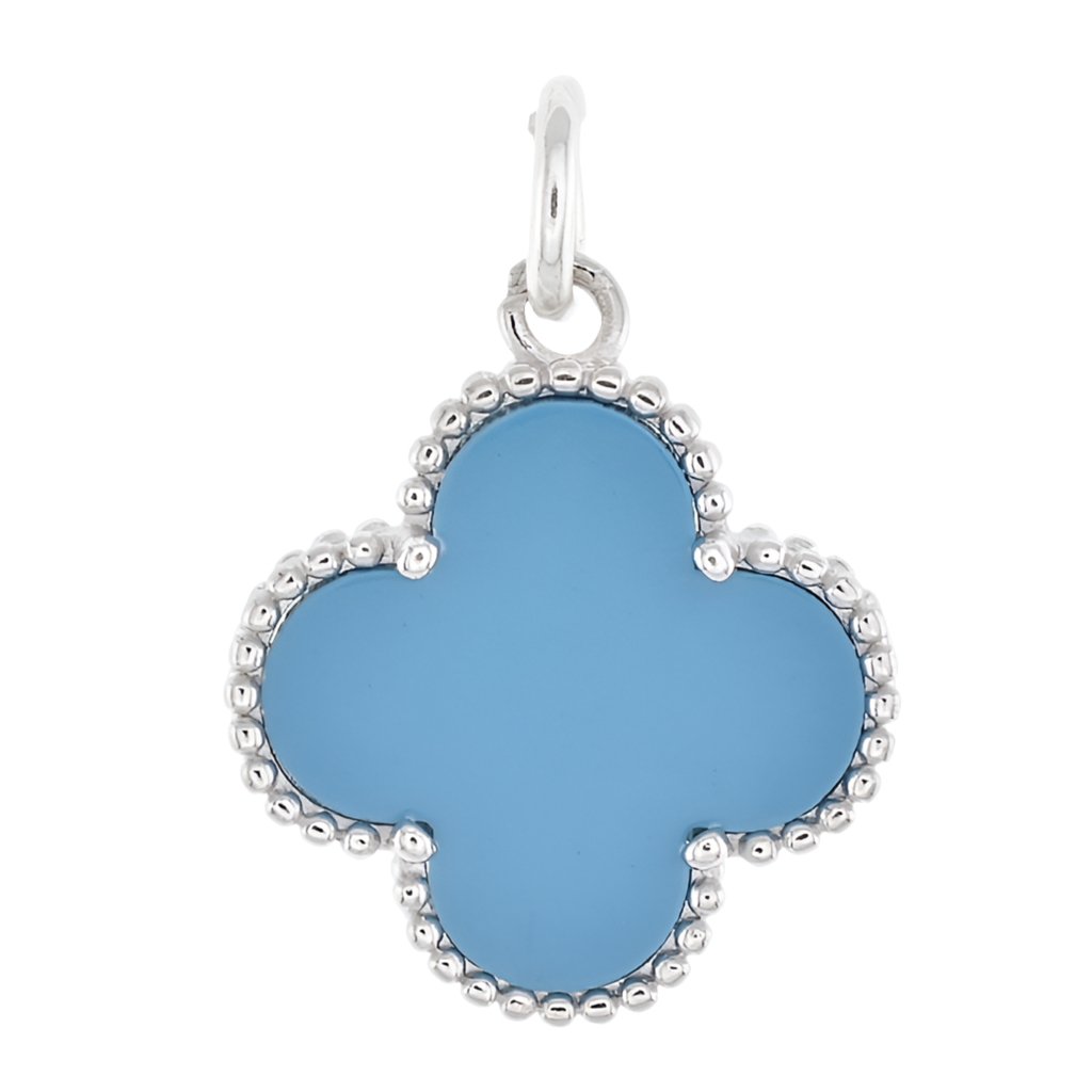 CP6001 Blue Agate Clover Charm - Selah925.com