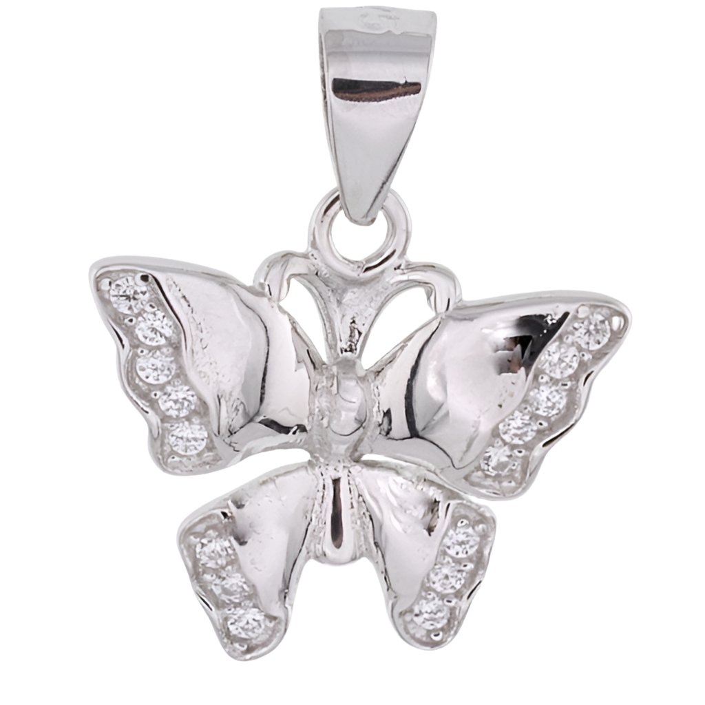 CP8016 CZ Butterfly Pendant - Selah925.com