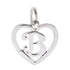 CP93074 Letter B Heart Charm - Selah925.com