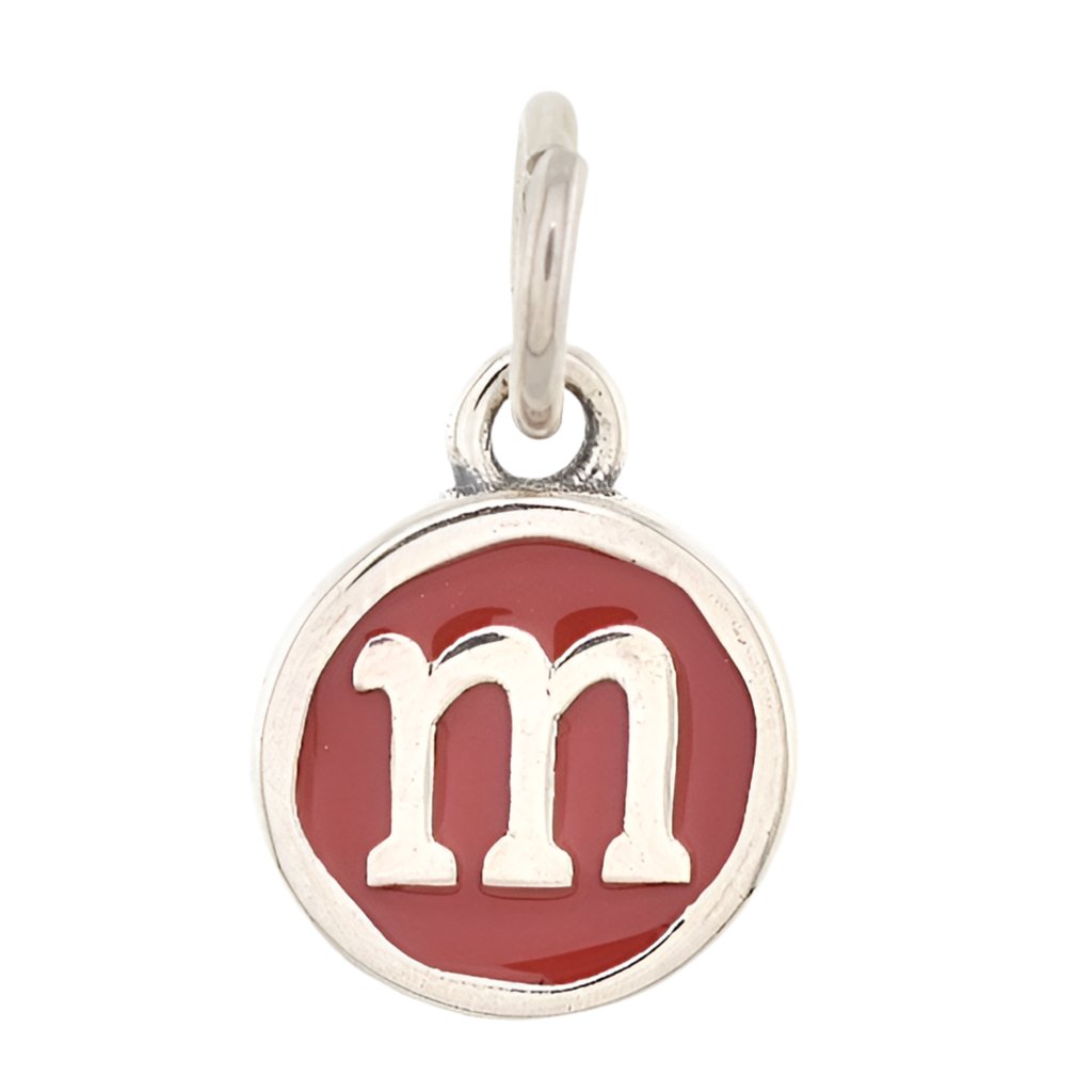 CP93080 M Pink Circle Letter Charm - Selah925.com