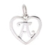 CP93081 oxidation Letter A Mini Heart Charm - Selah925.com