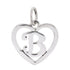 CP93081 oxidation Letter B Mini Heart Charm - Selah925.com