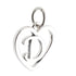 CP93081 oxidation Letter D Mini Heart Charm - Selah925.com