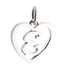 CP93081 oxidation Letter E Mini Heart Charm - Selah925.com