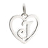 CP93081 oxidation Letter J Mini Heart Charm - Selah925.com