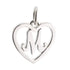 CP93081 oxidation Letter M Mini Heart Charm - Selah925.com