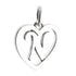 CP93081 oxidation Letter N Mini Heart Charm - Selah925.com