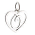 CP93081 oxidation Letter O Mini Heart Charm - Selah925.com