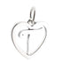 CP93081 oxidation Letter T Mini Heart Charm - Selah925.com