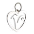 CP93081 oxidation Letter V Mini Heart Charm - Selah925.com