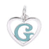 CP93083 Turquoise Letter G Mini Heart Charm - Selah925.com