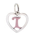 CP93084 Pink Letter I Mini Heart Charm - Selah925.com