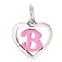 CP93085 Hot Pink Letter B Mini Heart Charm - Selah925.com