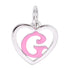 CP93085 Hot Pink Letter G Mini Heart Charm - Selah925.com