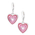 E2026 Pink Heart Earrings - Selah925.com