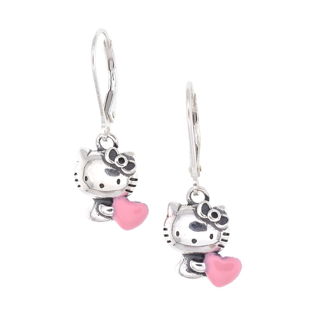 E2034 Kitty Pink Earrings - Selah925.com