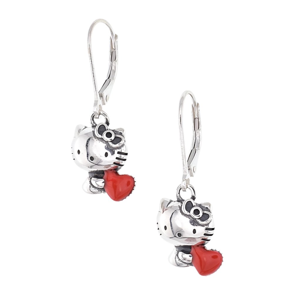 E2034 Kitty Red Earrings - Selah925.com