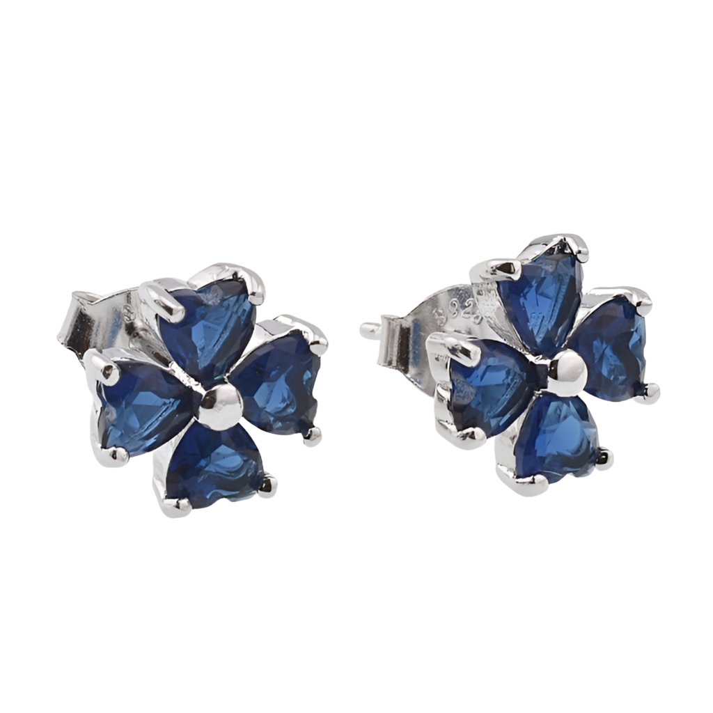 E3004 Blue CZ Earrings - Selah925.com