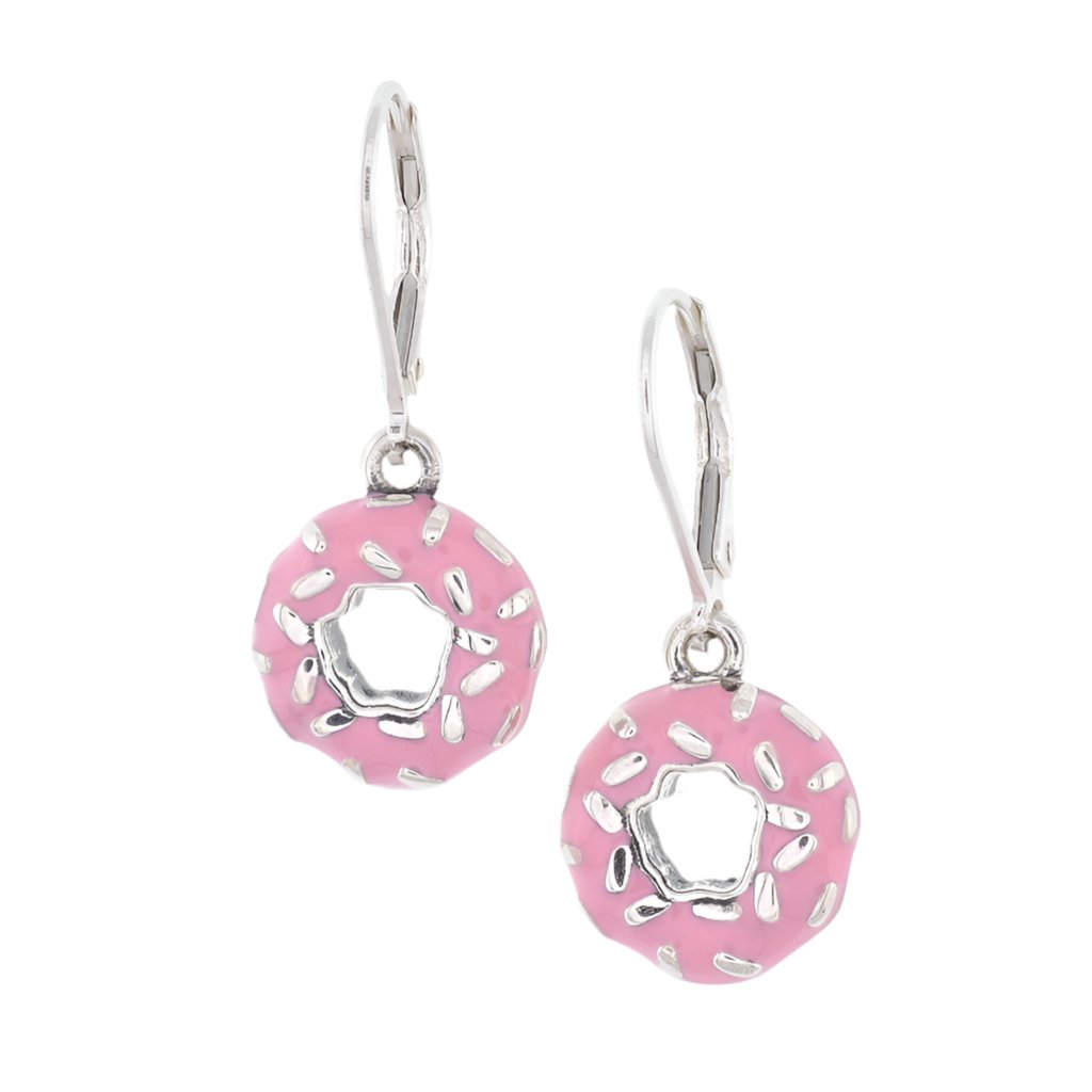 E3007 CZ Pink Donut Earrings - Selah925.com