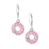 E3007 CZ Pink Donut Earrings - Selah925.com