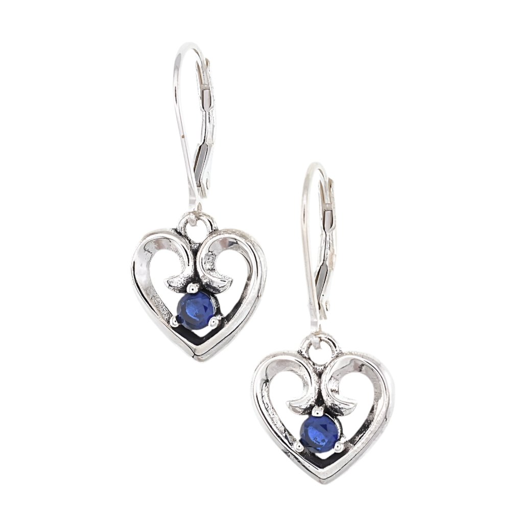 E3008 Blue Gemstone Earrings - Selah925.com