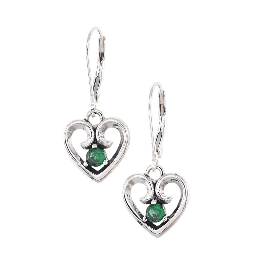 E3008 Green Gemstone Earrings - Selah925.com