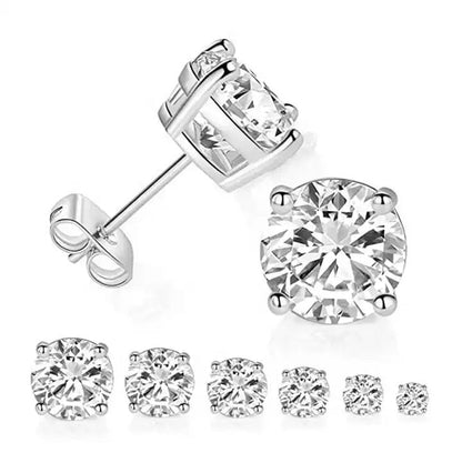 E4000 2.5mm Round CZ Stud Earrings - www.Selah925.com